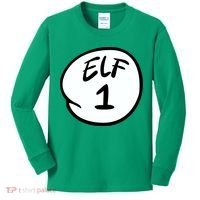 Elf 1 2 3 4 5 Custom Number Personalize Kids Long Sleeve Shirt thumb 0
