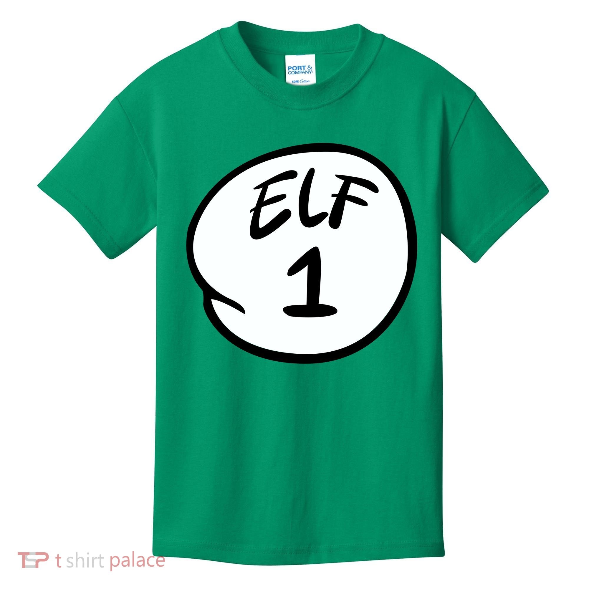 Elf 1 2 3 4 5 Custom Number Personalize Kids T-Shirt