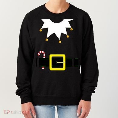 Elf Costume With Candy Cane Women's Sweatshirt