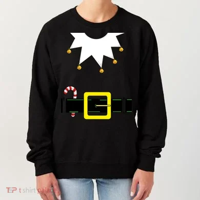 Elf Costume With Candy Cane Women's Sweatshirt