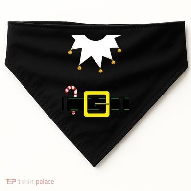 Elf Costume With Candy Cane USA-Made Doggie Bandana