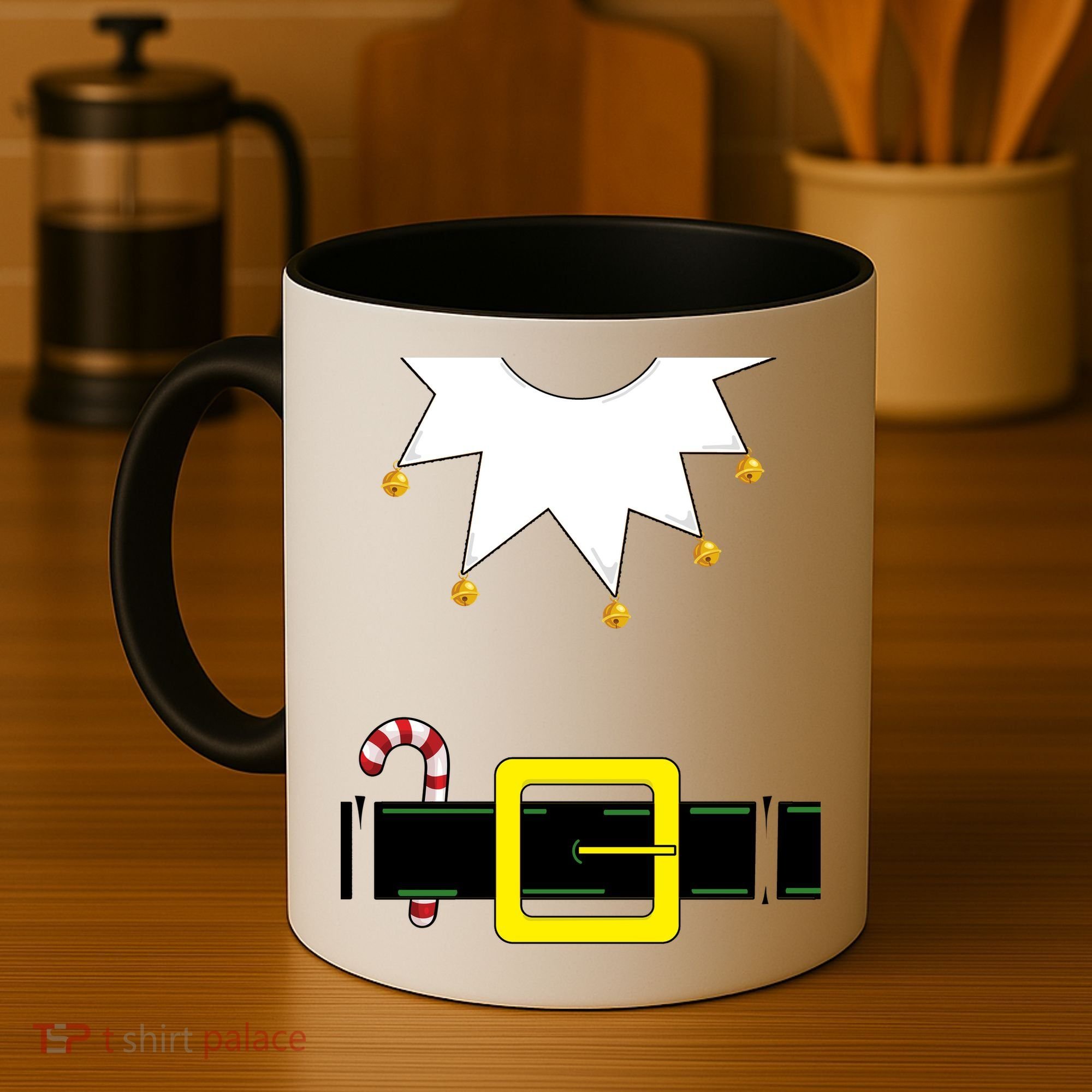 Elf Costume With Candy Cane Coffee Mug