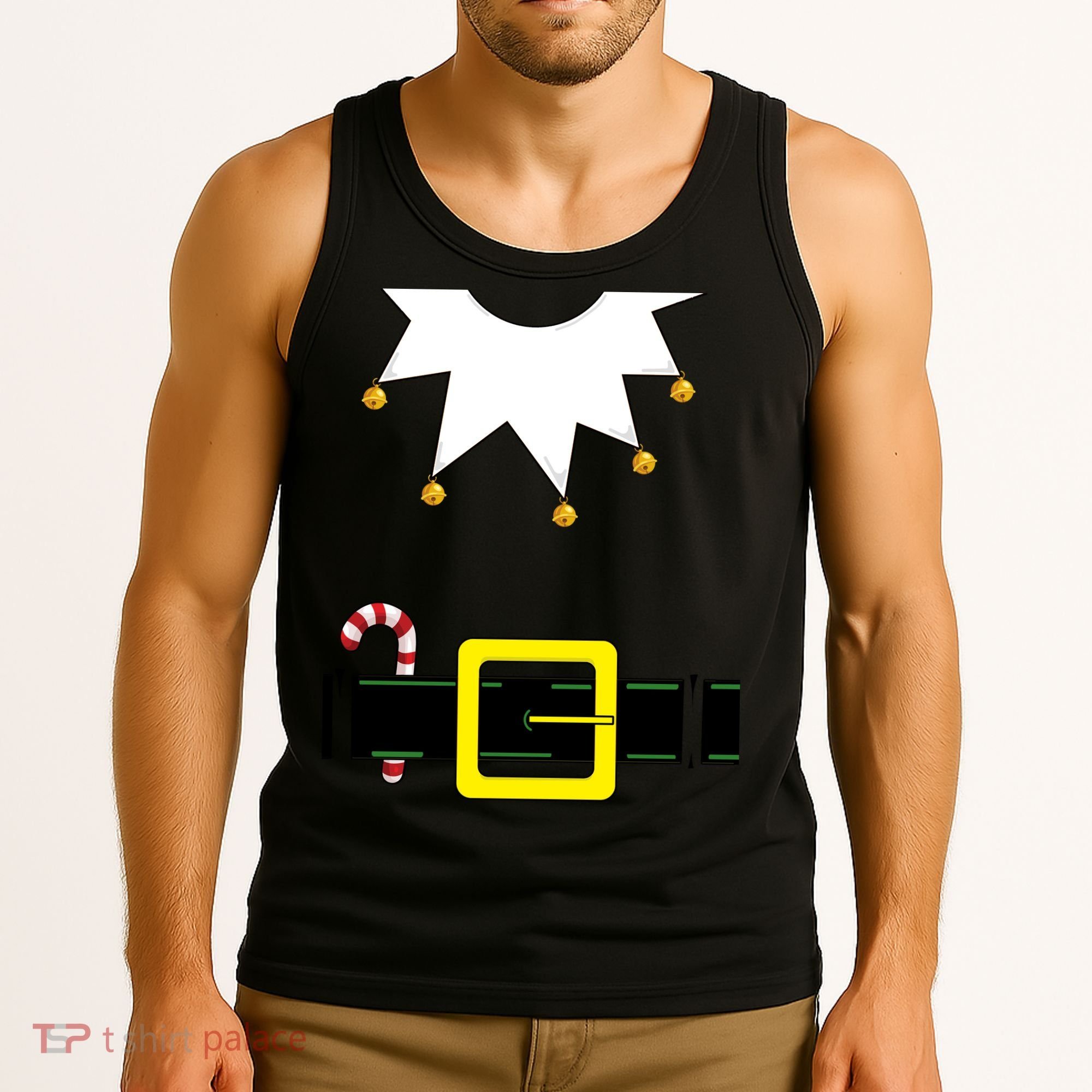 Elf Costume With Candy Cane Tank Top