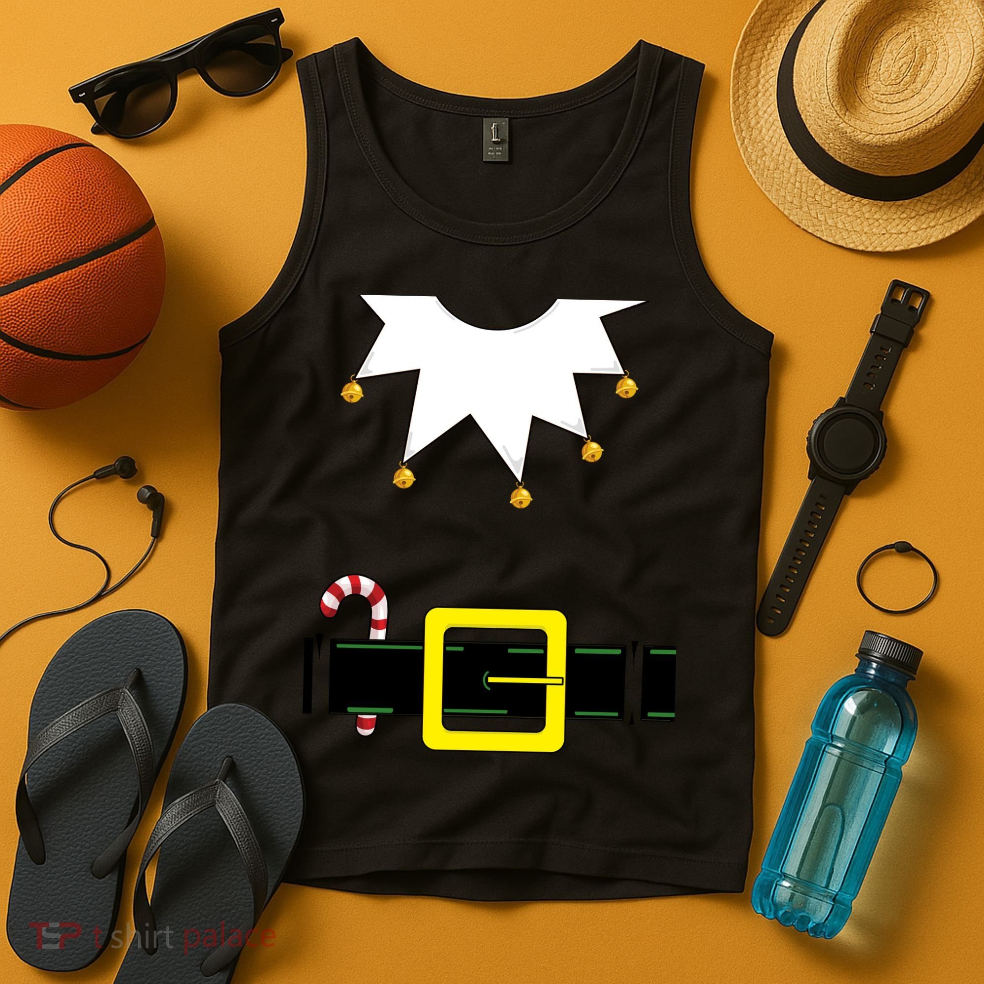 Elf Costume With Candy Cane Tank Top