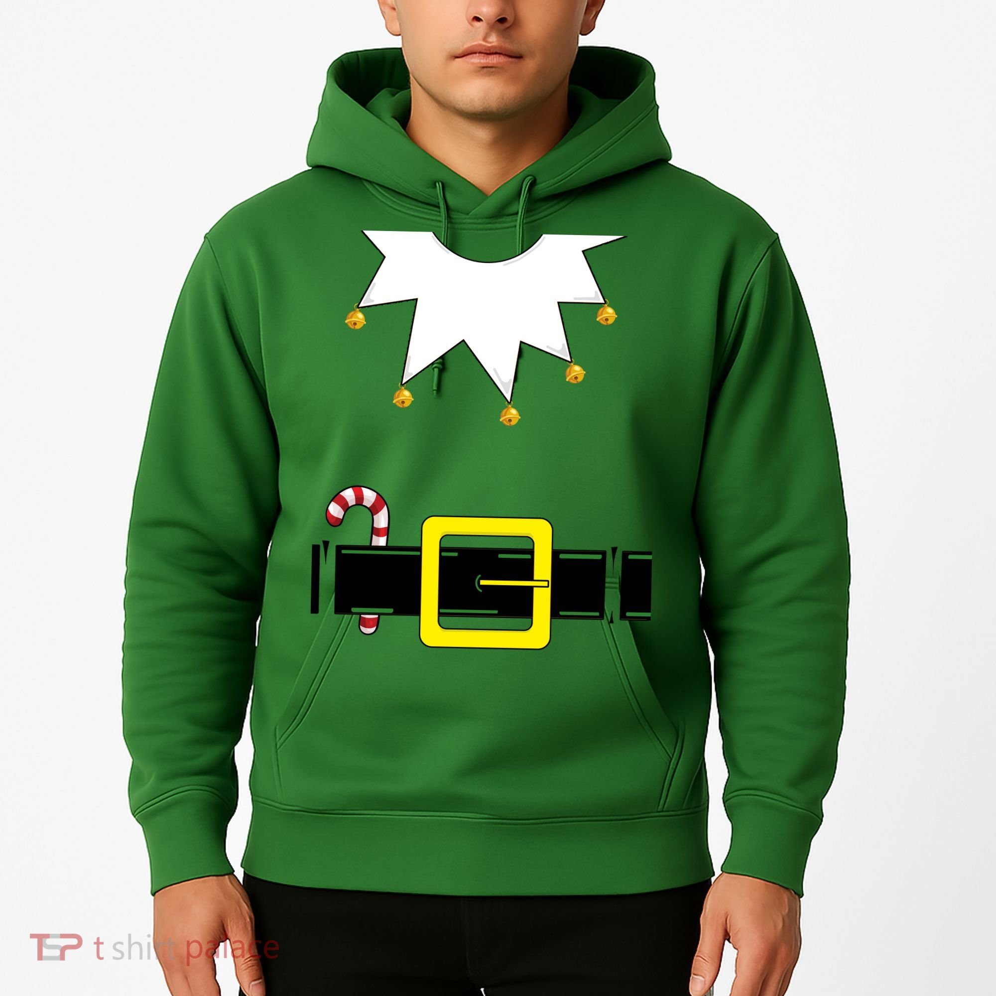 Elf Costume With Candy Cane Hoodie
