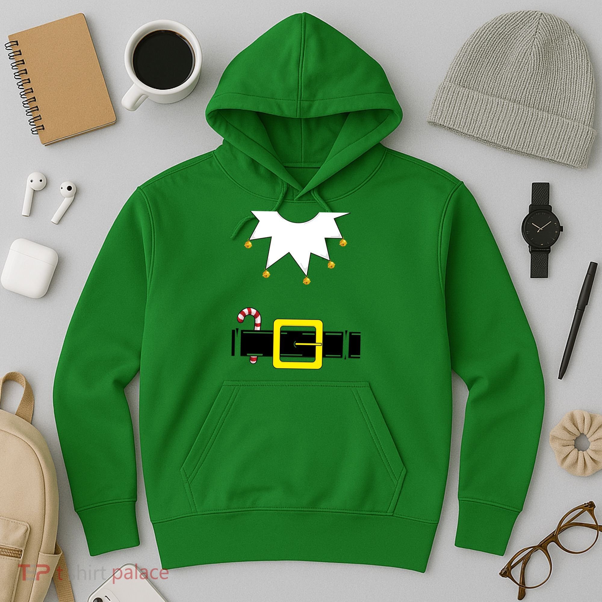Elf Costume With Candy Cane Hoodie