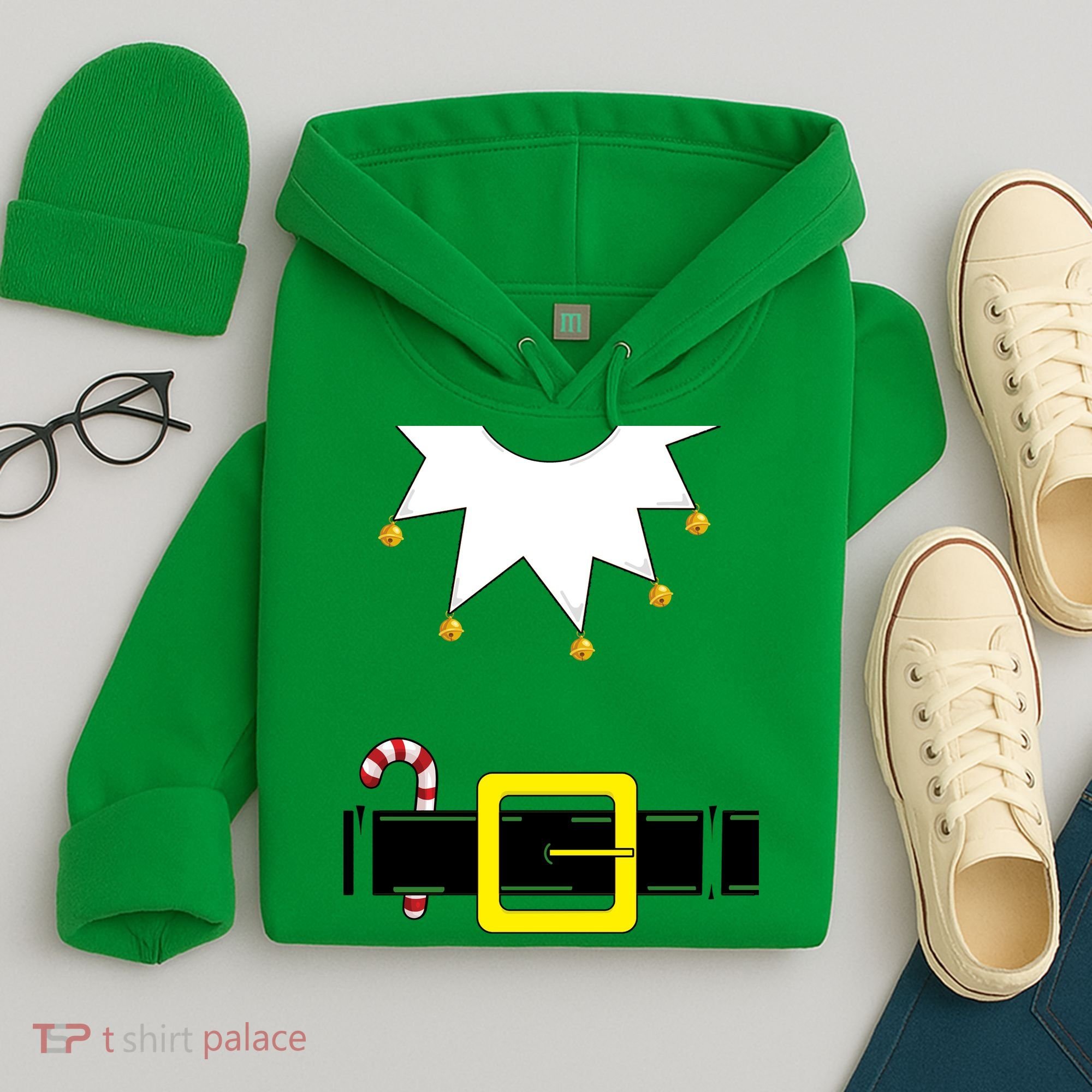 Elf Costume With Candy Cane Hoodie