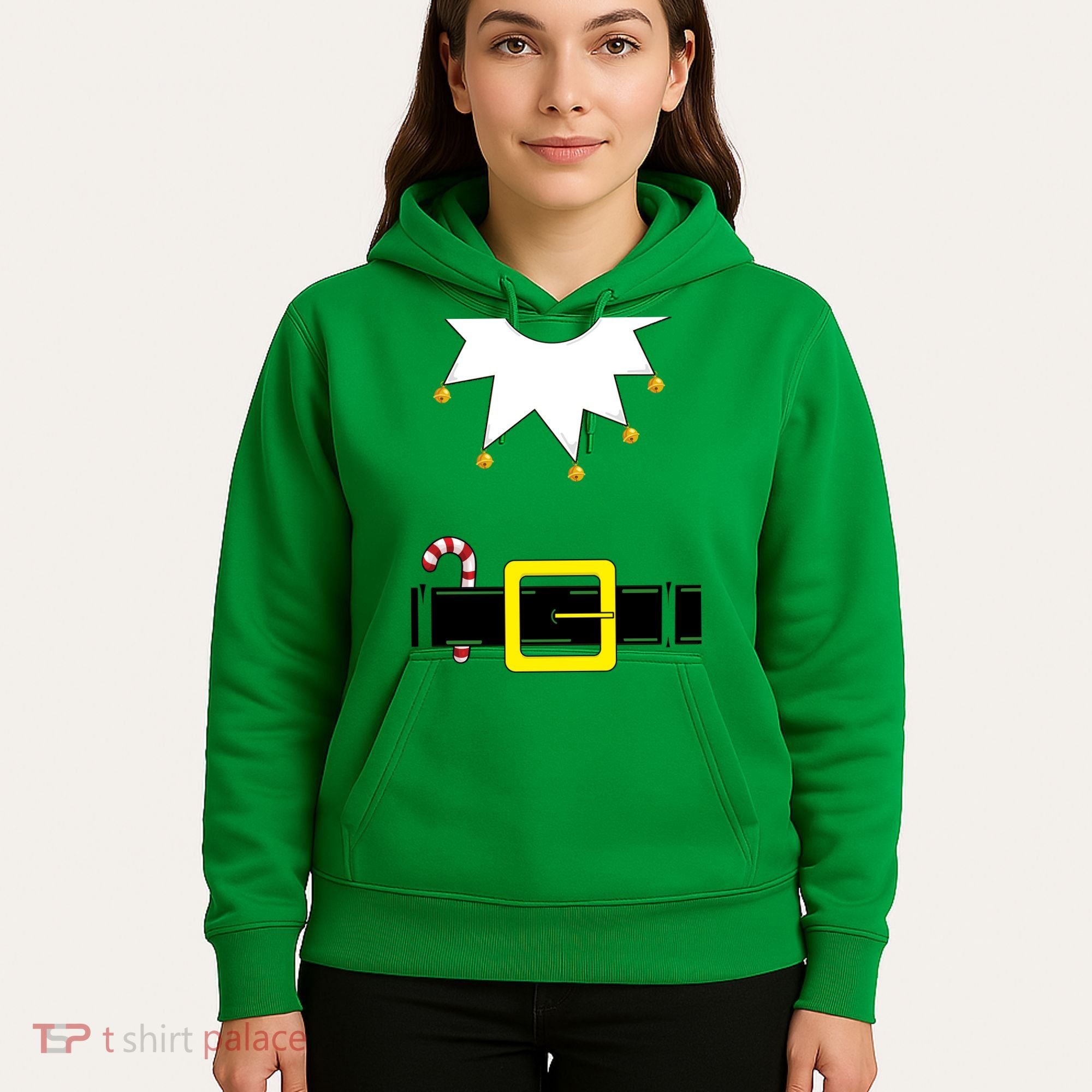 Elf Costume With Candy Cane Hoodie