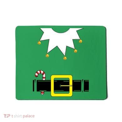 Elf Costume With Candy Cane Mousepad