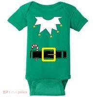 Elf Costume With Candy Cane Baby Bodysuit thumb 0