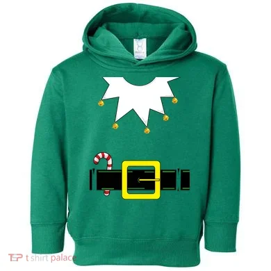 Elf Costume With Candy Cane Toddler Hoodie