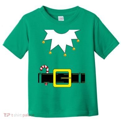 Elf Costume With Candy Cane Toddler T-Shirt