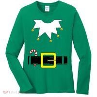Elf Costume With Candy Cane Women's Long Sleeve Shirt thumb 0