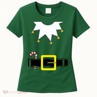 Elf Costume With Candy Cane Women's T-Shirt thumb 0