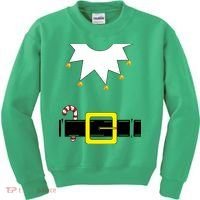 Elf Costume With Candy Cane Kids Sweatshirt thumb 0