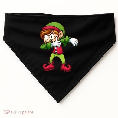 Elf Dabbing USA-Made Doggie Bandana
