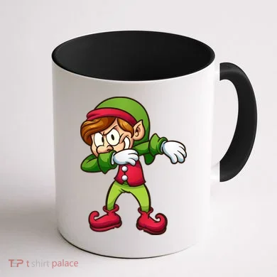 Elf Dabbing Coffee Mug back