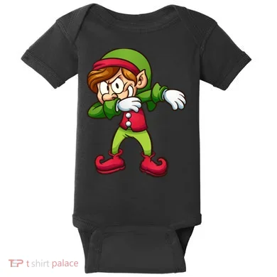Elf Dabbing Baby Bodysuit
