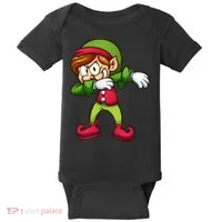 Elf Dabbing Baby Bodysuit thumb 0