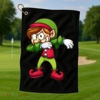 Elf Dabbing Golf Towel thumb 1