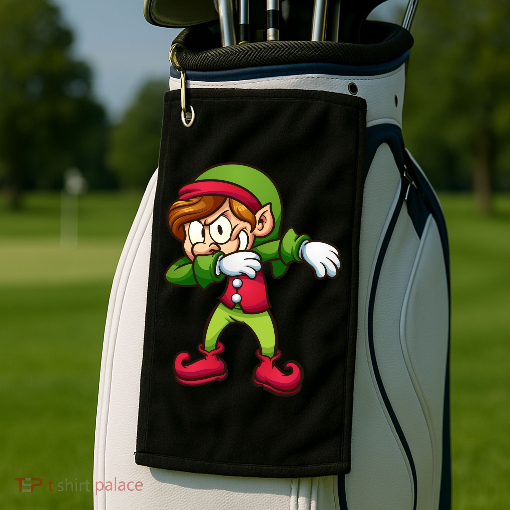 Elf Dabbing Golf Towel
