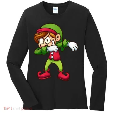 Elf Dabbing Women's Long Sleeve Shirt