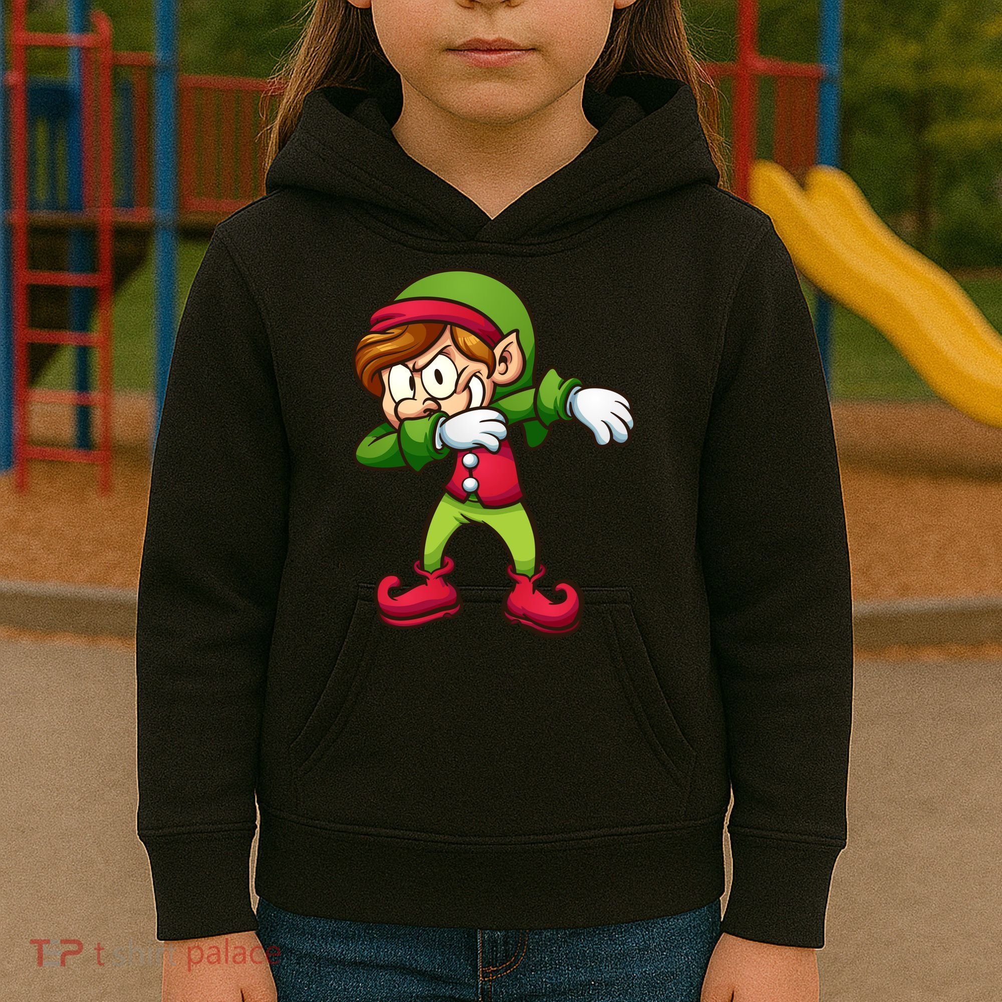 Elf Dabbing Kids Hoodie