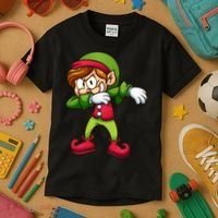 Elf Dabbing Kids T-Shirt thumb 3