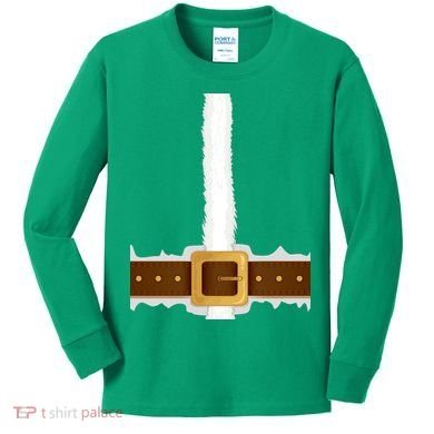 Elf Santa Suit Top Kids Long Sleeve Shirt