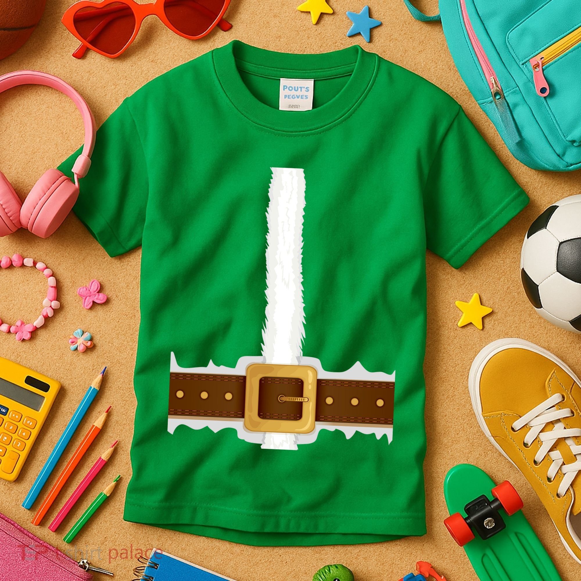Elf Santa Suit Top Kids T-Shirt