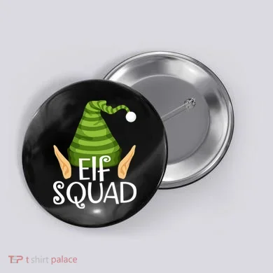 Elf Squad Christmas Button