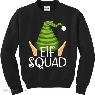 Elf Squad Christmas Kids Sweatshirt