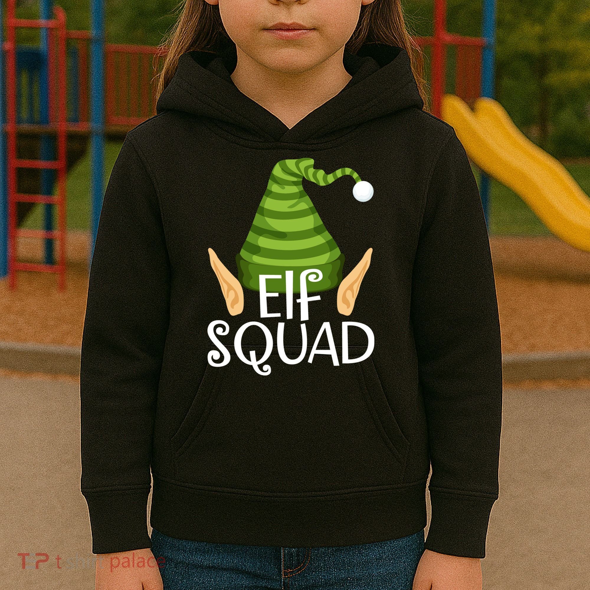 Elf Squad Christmas Kids Hoodie