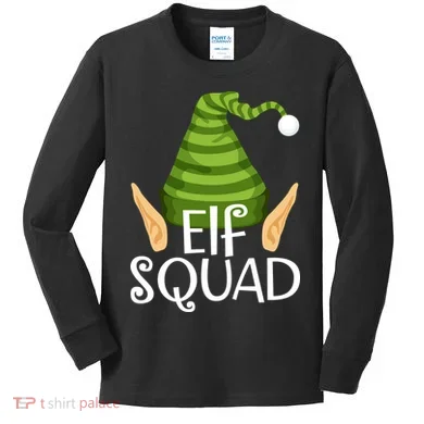 Elf Squad Christmas Kids Long Sleeve Shirt