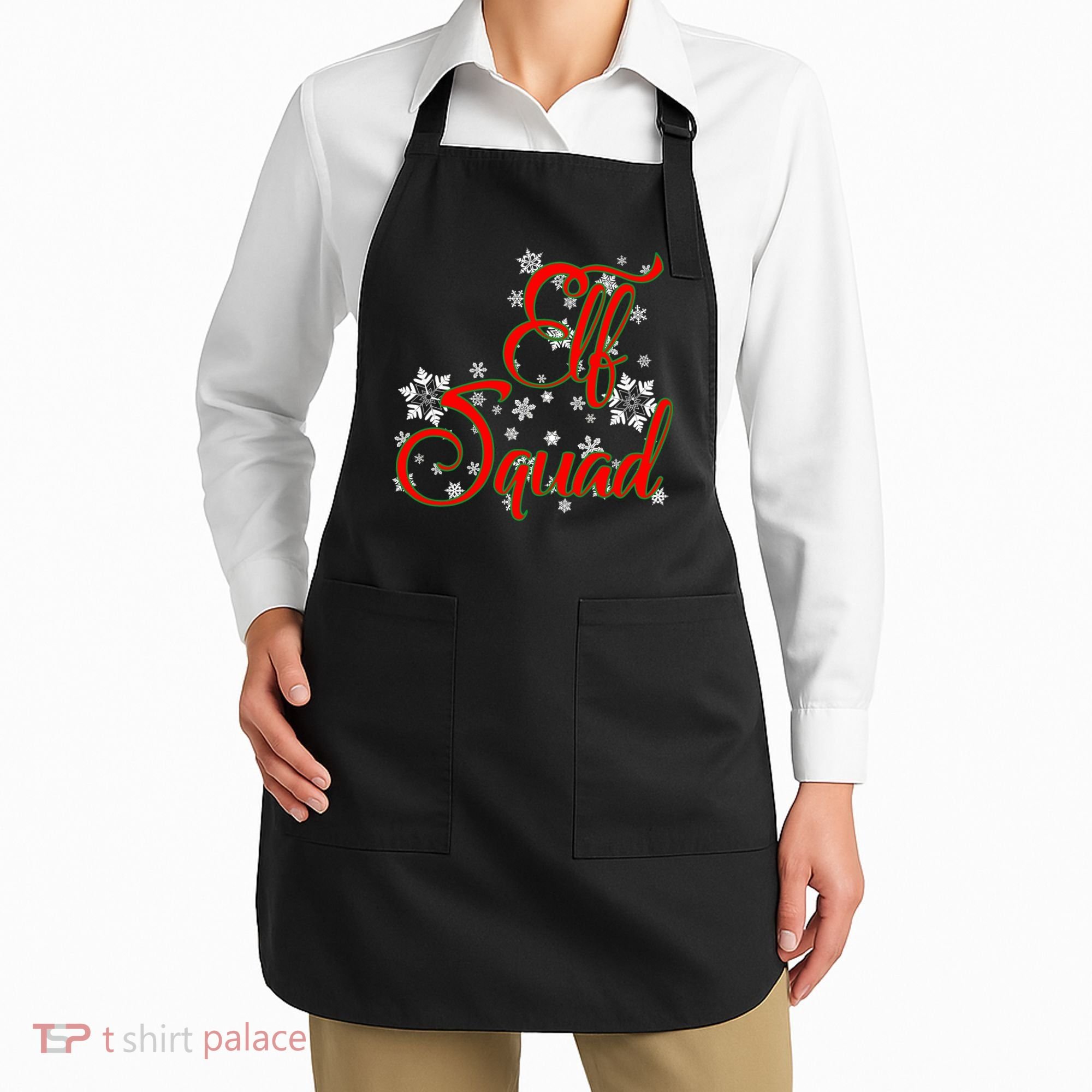 Elf Squad Funny Christmas Elf Apron