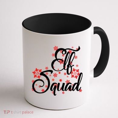 Elf Squad Funny Christmas Elf Coffee Mug back