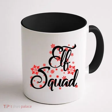 Elf Squad Funny Christmas Elf Coffee Mug back