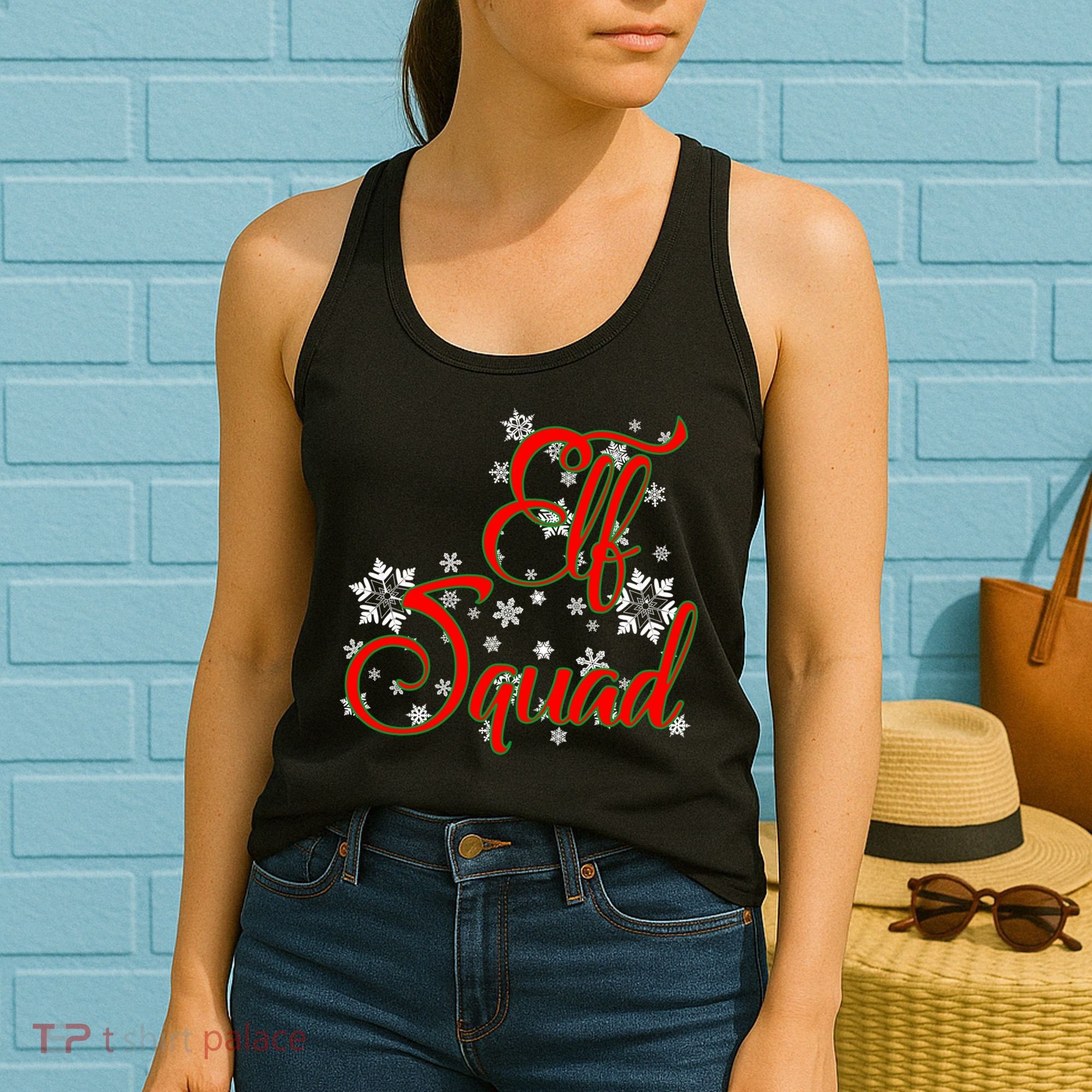 Elf Squad Funny Christmas Elf Women's Tank Top