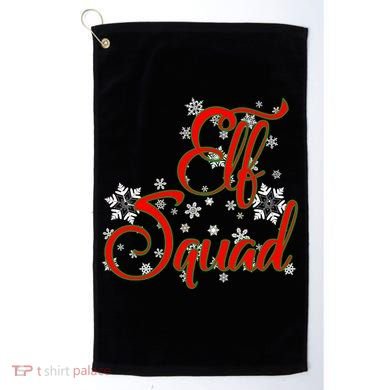 Elf Squad Funny Christmas Elf Golf Towel