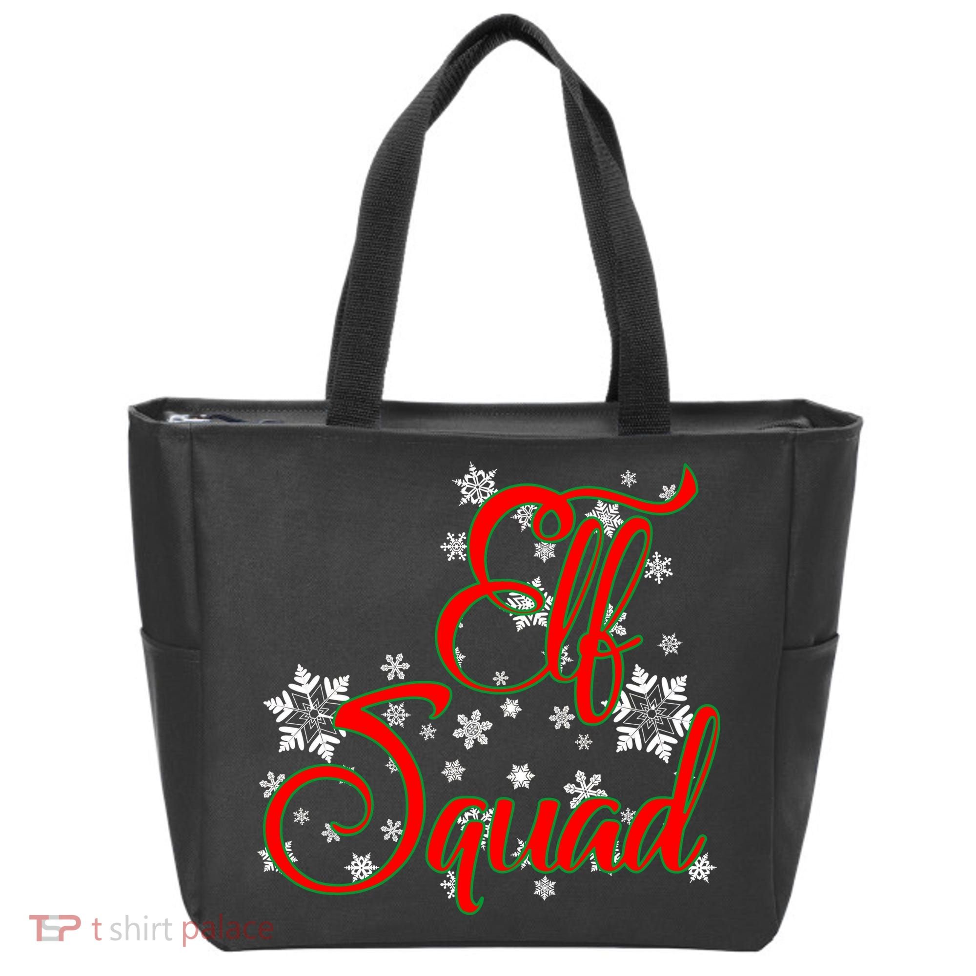 Elf Squad Funny Christmas Elf Tote Bag