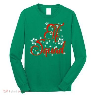 Elf Squad Funny Christmas Elf Long Sleeve Shirt