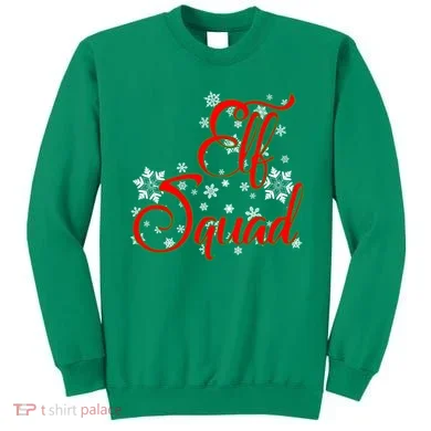 Elf Squad Funny Christmas Elf Sweatshirt
