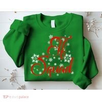 Elf Squad Funny Christmas Elf Sweatshirt thumb 2