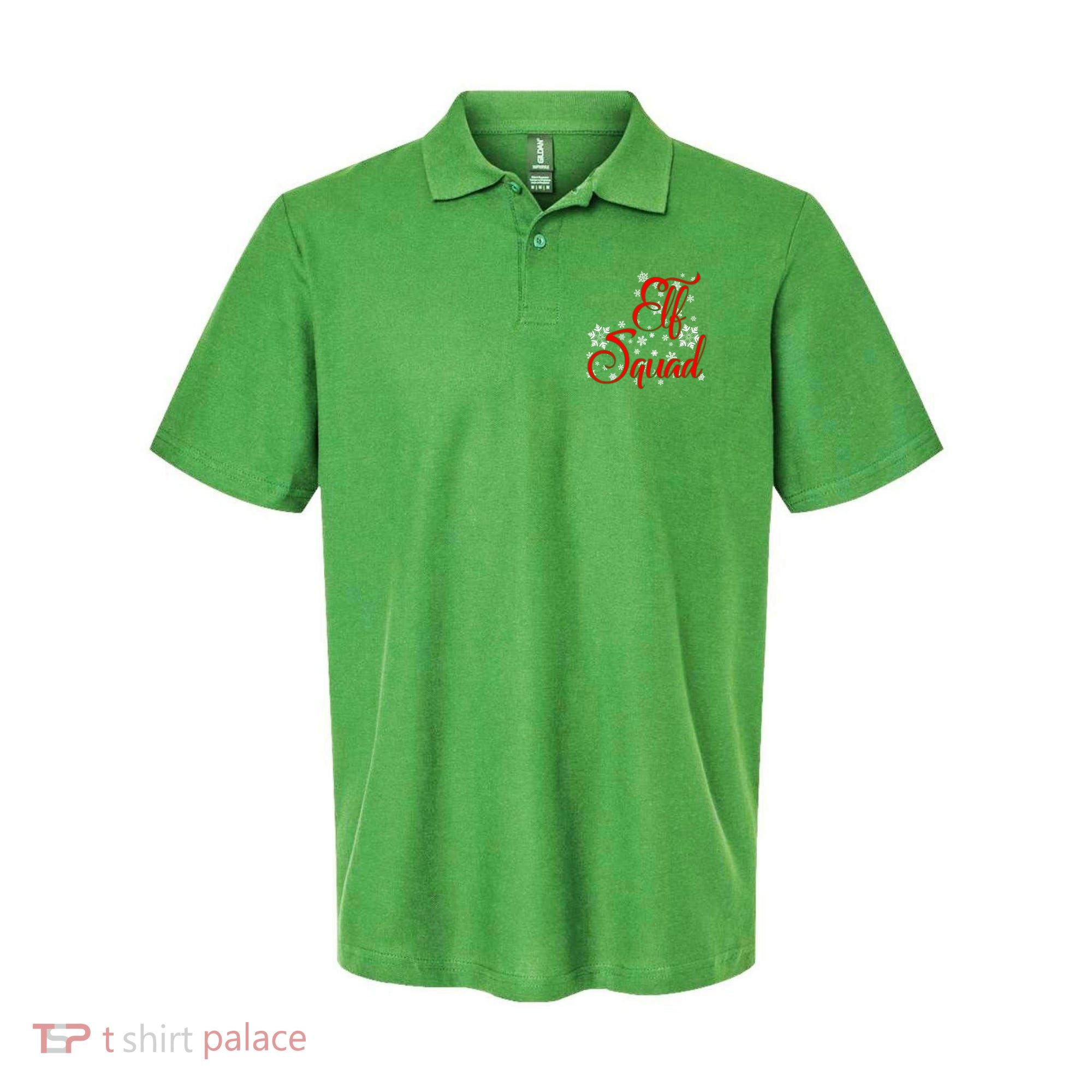 Elf Squad Funny Christmas Elf Polo