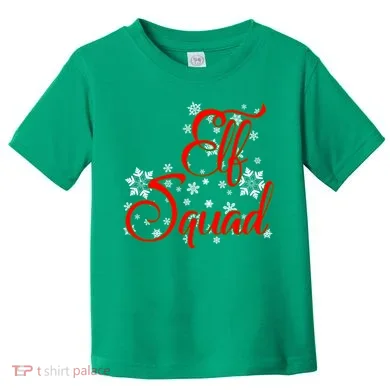 Elf Squad Funny Christmas Elf Toddler T-Shirt