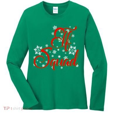Elf Squad Funny Christmas Elf Women's Long Sleeve Shirt