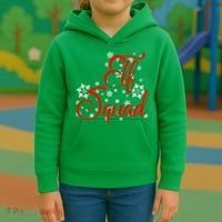 Elf Squad Funny Christmas Elf Kids Hoodie thumb 3