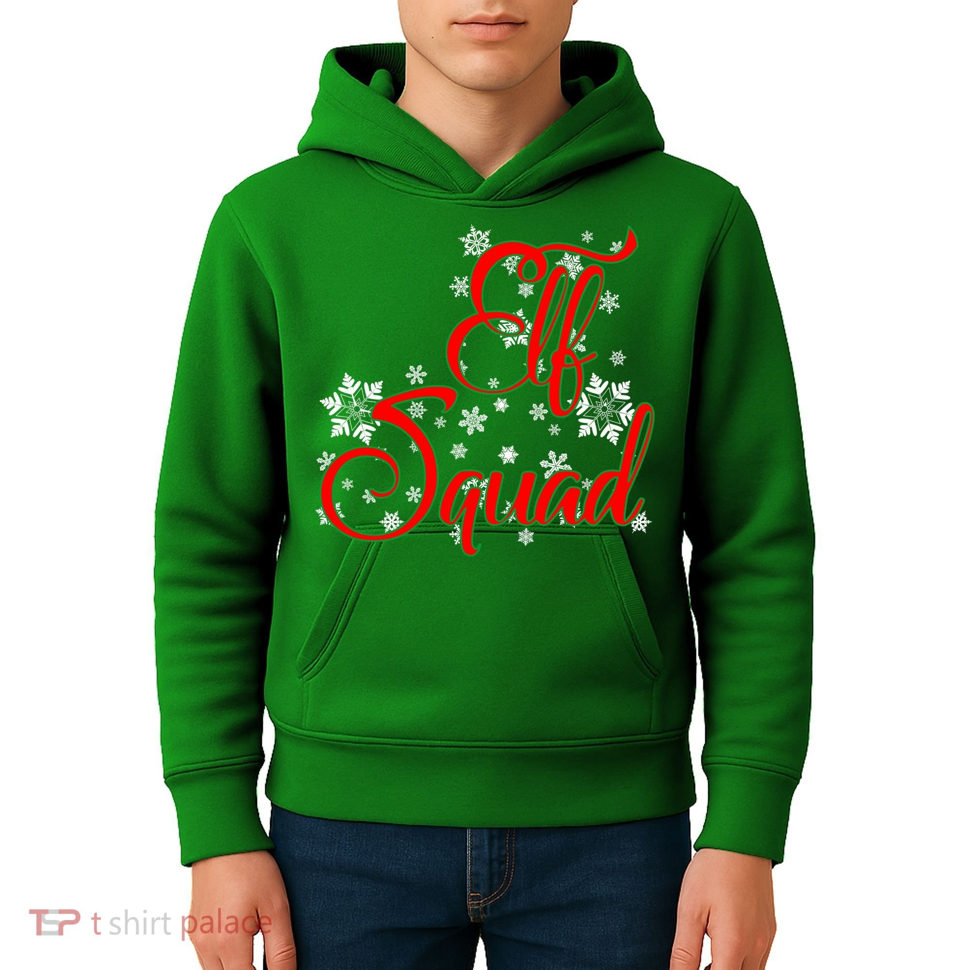 Elf Squad Funny Christmas Elf Kids Hoodie
