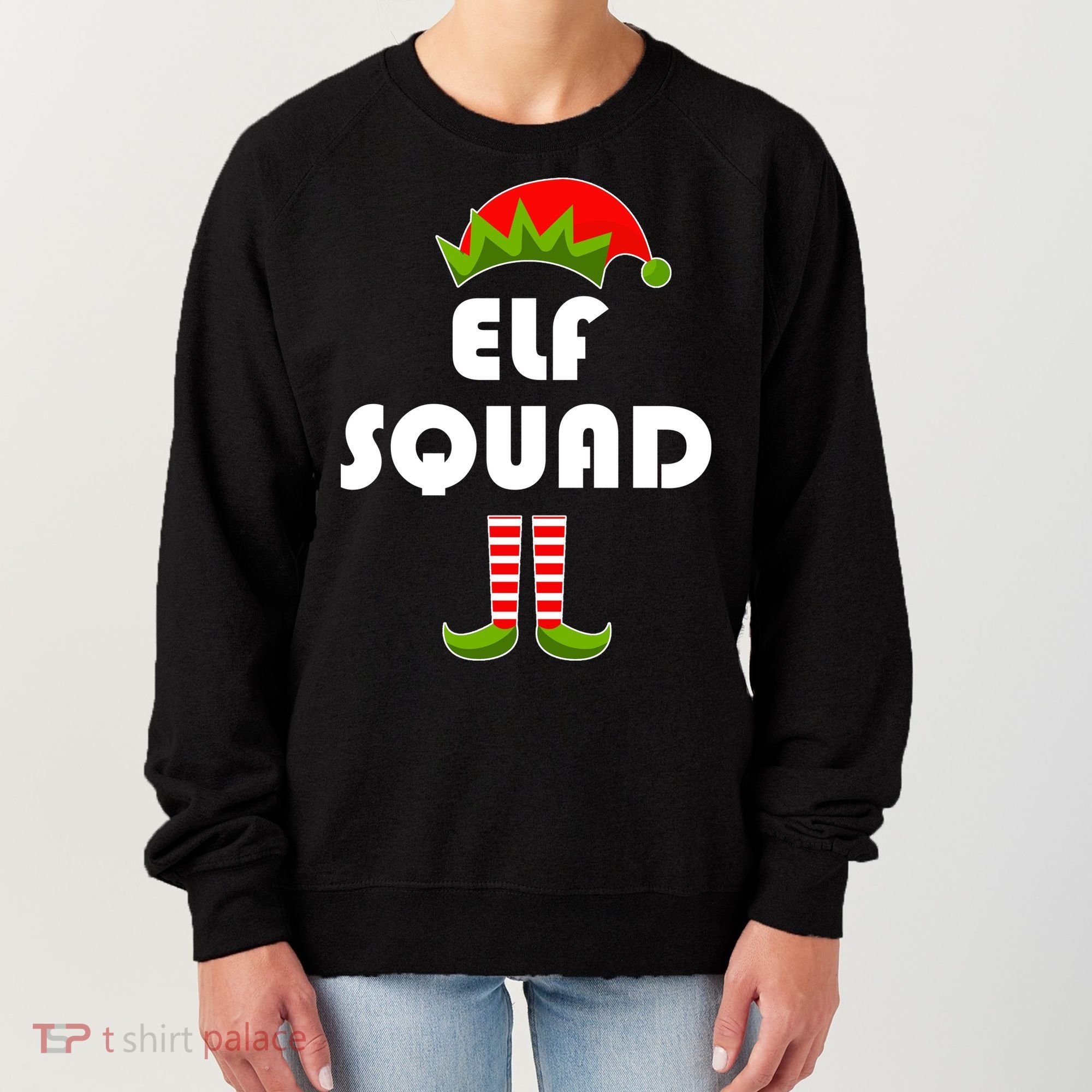 Elf Squad Funny Christmas Elves Women's Sweatshirt
