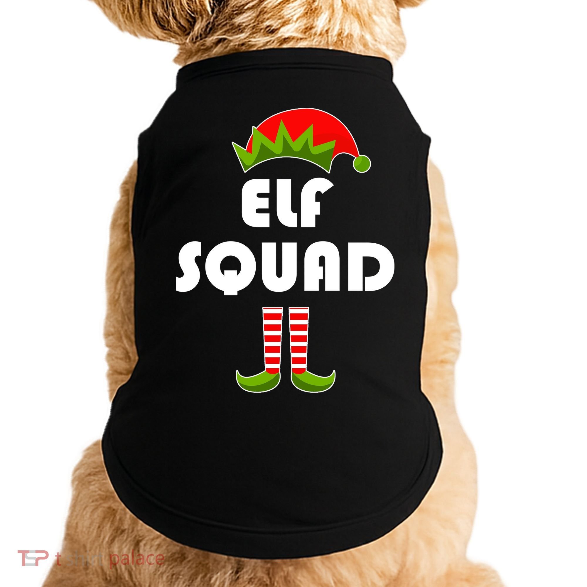 Elf Squad Funny Christmas Elves Doggie Tank